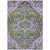5' X 8' Olive Green And Purple Oriental Washable Indoor Outdoor Area Rug