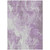 3' X 5' Lavender And Ivory Abstract Washable Indoor Outdoor Area Rug - Lavender, Ivory