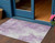 3' X 5' Lavender And Ivory Abstract Washable Indoor Outdoor Area Rug - Lavender, Ivory