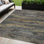 5' X 8' Graphite And Gray Abstract Washable Indoor Outdoor Area Rug