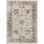 5' X 8' Linen And Ivory Floral Washable Indoor Outdoor Area Rug