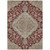 5' X 8' Red Beige And Brown Oriental Washable Indoor Outdoor Area Rug