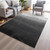 3' X 5' Gray And Silver Ombre Washable Indoor Outdoor Area Rug