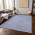 3' X 5' Sky Blue And Purple Floral Washable Indoor Outdoor Area Rug