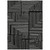 3' X 5' Black And Ivory Geometric Washable Indoor Outdoor Area Rug Transitional Style - Black, Ivory Color