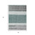 3' X 5' Teal Blue Off White And Gray Abstract Washable Indoor Outdoor Area Rug