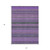 5' X 8' Purple Striped Washable Non Skid Indoor Outdoor Area Rug