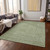 3' X 5' Green And Ivory Geometric Washable Indoor Outdoor Area Rug Transitional Style - Green, Ivory Color
