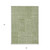 3' X 5' Green And Ivory Geometric Washable Indoor Outdoor Area Rug Transitional Style - Green, Ivory Color