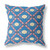 20"x20" Blue Yellow Pink Blown Seam Broadcloth Geometric Throw Pillow