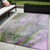 5' X 8' Purple Abstract Washable Non Skid Indoor Outdoor Area Rug - 606114984252