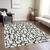 5' X 8' Ivory And Black Geometric Washable Indoor Outdoor Area Rug - Ivory, Black