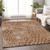 5' X 8' Brown And Beige Geometric Washable Indoor Outdoor Area Rug - 608219026950