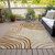 5' X 8' Terra Cotta Copper And Gold Abstract Washable Indoor Outdoor Area Rug