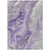 3' X 5' Purple And Ivory Abstract Washable Indoor Outdoor Area Rug