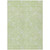 3' X 5' Artichoke Green Mint Green And Ivory Floral Washable Indoor Outdoor Area Rug