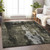 5' X 8' Charcoal And Black Abstract Washable Indoor Outdoor Area Rug