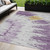5' X 8' Purple And Lavender Abstract Washable Indoor Outdoor Area Rug Transitional Style - Purple, Lavender Color