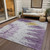 5' X 8' Purple And Lavender Abstract Washable Indoor Outdoor Area Rug Transitional Style - Purple, Lavender Color
