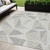 5' X 8' Taupe Brown And Beige Geometric Washable Indoor Outdoor Area Rug