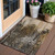 3' X 5' Brown Chocolate And Copper Abstract Washable Indoor Outdoor Area Rug
