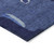 3' X 5' Navy Blue Ivory And Gray Abstract Washable Indoor Outdoor Area Rug