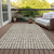 5' X 8' Brown Taupe And Ivory Geometric Washable Indoor Outdoor Area Rug