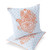 Set of Two 16" X 16" Blue and Orange Blown Seam Hamsa Indoor Outdoor Throw Pillow Polyester