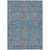 5' X 8' Teal Blue And Pink Abstract Washable Indoor Outdoor Area Rug