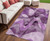 5' X 8' Purple Abstract Washable Non Skid Indoor Outdoor Area Rug Contemporary Style - Purple Color