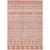 5' X 8' Salmon Beige And Copper Quatrefoil Washable Indoor Outdoor Area Rug