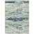 3' X 5' Mint Green Ivory And Denim Blue Abstract Washable Indoor Outdoor Area Rug