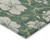 3' X 5' Sage And Ivory Floral Washable Indoor Outdoor Area Rug