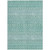 3' X 5' Aqua Teal Blue And Ivory Tribal Washable Indoor Outdoor Area Rug