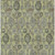 3' X 5' Artichoke Green And Gray Damask Washable Indoor Outdoor Area Rug