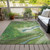 3' X 5' Green Blue And Ivory Abstract Washable Indoor Outdoor Area Rug - Green, Blue, Ivory