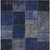 5' X 8' Navy Blue And Denim Blue Patchwork Washable Indoor Outdoor Area Rug - Navy Blue, Denim Blue