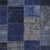 5' X 8' Navy Blue And Denim Blue Patchwork Washable Indoor Outdoor Area Rug