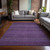 3' X 5' Eggplant Striped Washable Non Skid Indoor Outdoor Area Rug