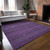 3' X 5' Eggplant Striped Washable Non Skid Indoor Outdoor Area Rug