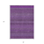 3' X 5' Eggplant Striped Washable Non Skid Indoor Outdoor Area Rug