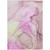 3' X 5' Pink Abstract Washable Non Skid Indoor Outdoor Area Rug