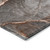 8' Runner Peach Abstract Washable Non Skid Indoor Outdoor Runner Rug