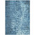 5' X 8' Blue Ikat Washable Indoor Outdoor Area Rug