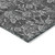 3' X 5' Gray Charcoal And Silver Floral Washable Indoor Outdoor Area Rug Transitional Style - Gray, Charcoal, Silver Color
