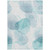 3' X 5' Teal and Ivory Abstract Washable Non Skid Indoor Outdoor Area Rug