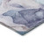8' Runner Blue Abstract Washable Non Skid Indoor Outdoor Runner Rug Transitional Style - Blue Color