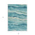 3' X 5' Turquoise Striped Washable Indoor Outdoor Area Rug - Turquoise