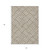 5' X 8' Brown And Ivory Geometric Washable Indoor Outdoor Area Rug