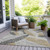 5' X 8' Gray Beige And Ivory Floral Washable Indoor Outdoor Area Rug